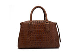 Octavia Croc Embossed Leather handbag Handbags - Vicenzo Leather - Designer