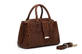 Octavia Croc Embossed Leather handbag Handbags - Vicenzo Leather - Designer