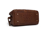 Octavia Croc Embossed Leather handbag Handbags - Vicenzo Leather - Designer